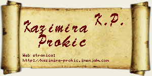 Kazimira Prokić vizit kartica